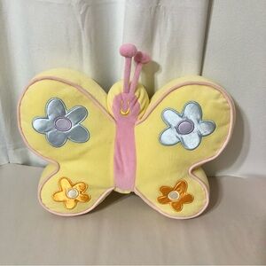Butterfly Floral Decorative Plush Pillow